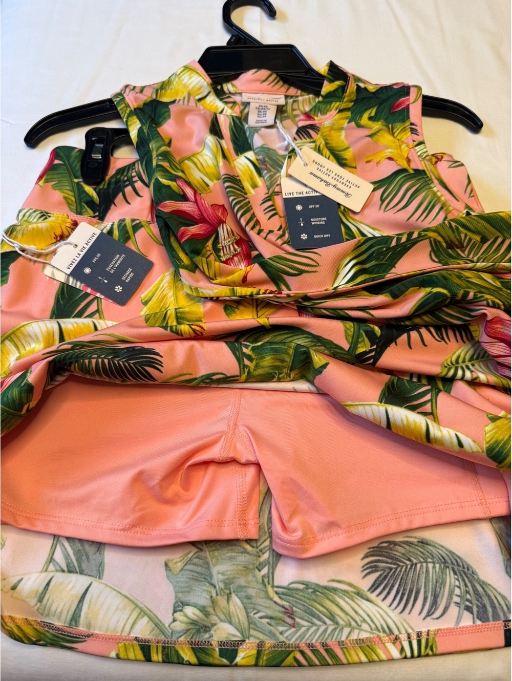 NWT Tommy Bahama Everyday Active 2-Piece Tropical Skirt & Top Set Pink Size XS - Picture 5 of 5